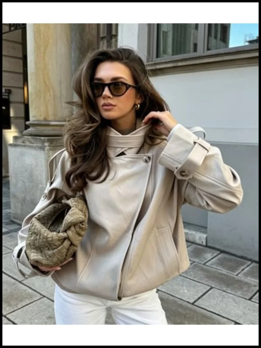 Trendy Retro Cat Eye Sunglasses UV400 Protection Lightweight Oval Narrow Frame